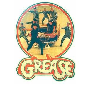 Vintage 1970s GREASE Movie Iron-On T-Shirt Heat Transfer Lightning John Travolta